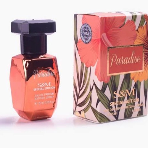 S&amp;M Eau De Parfum Natural Spray Paradise 25ml