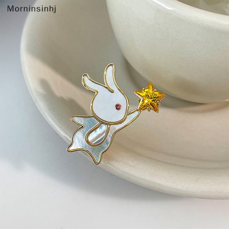 Mornin Bros Bintang Pengambil Kelinci Lucu Untuk Wanita Kartun Hewan Bunny Lapel Pin id