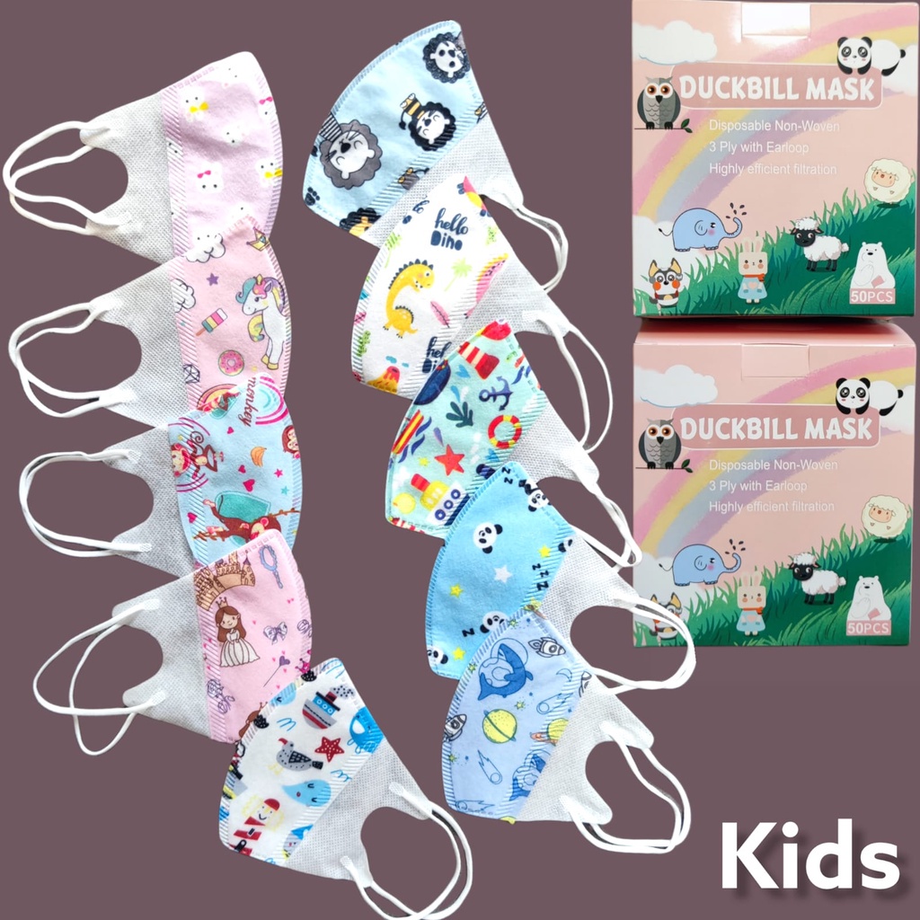 Promo  DB KIDS FACE MASK - MASKER ANAK KIDS MASK DUCKBILL 3D 3PLY FACE MASK