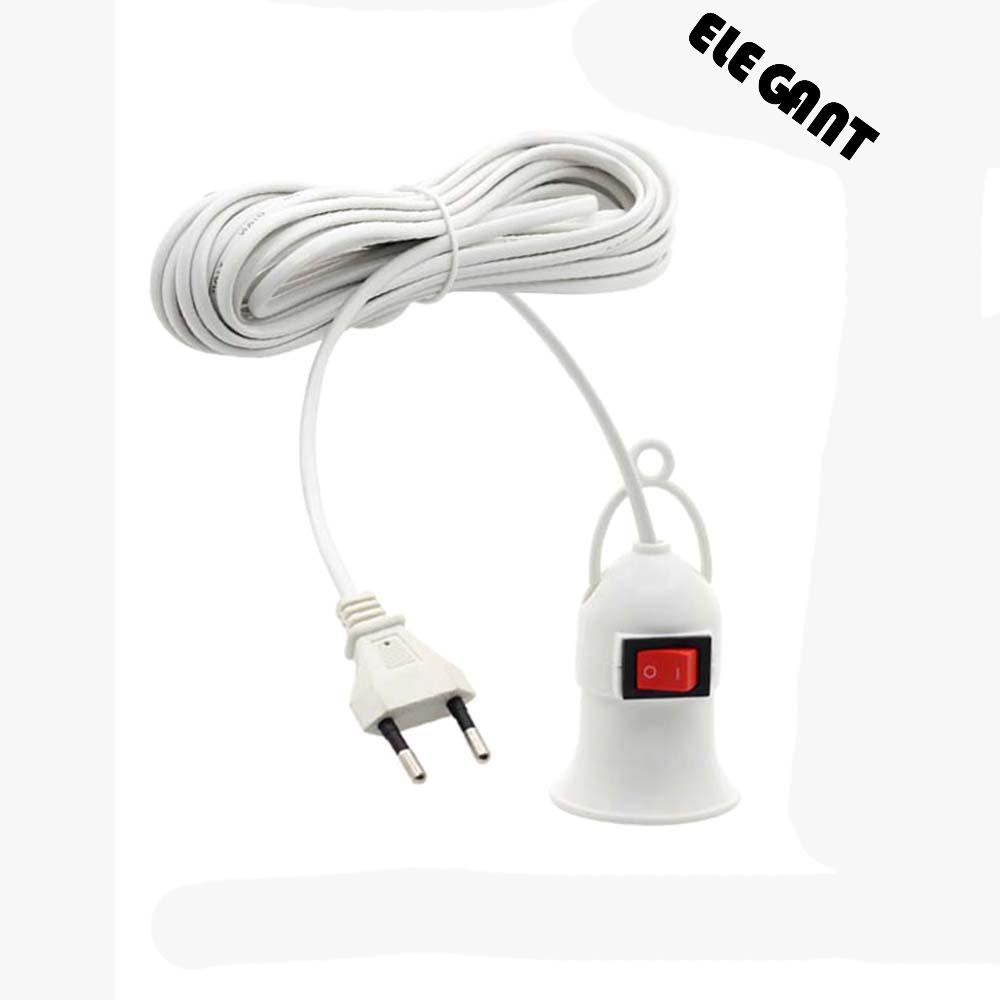 [Elegan] Bases Lampu Dapur EU Plug Pendant Lighting 13FT Kabel Ekstensi On/Off Saklar Fitting Lamp Plug Holder