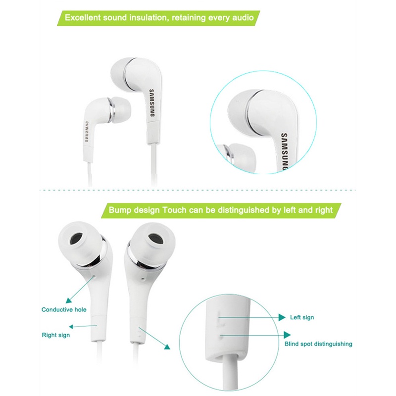 Headset Stereo Kabel Samsung EHS64 Headphone In-ear 3.5mm Dengan Mic