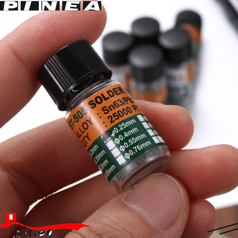 Nanas 25000pcs/botol Solder Bola Las Flux Aksesoris Solder 0.2-0.65mm Bertimbangan Untuk IC Chip