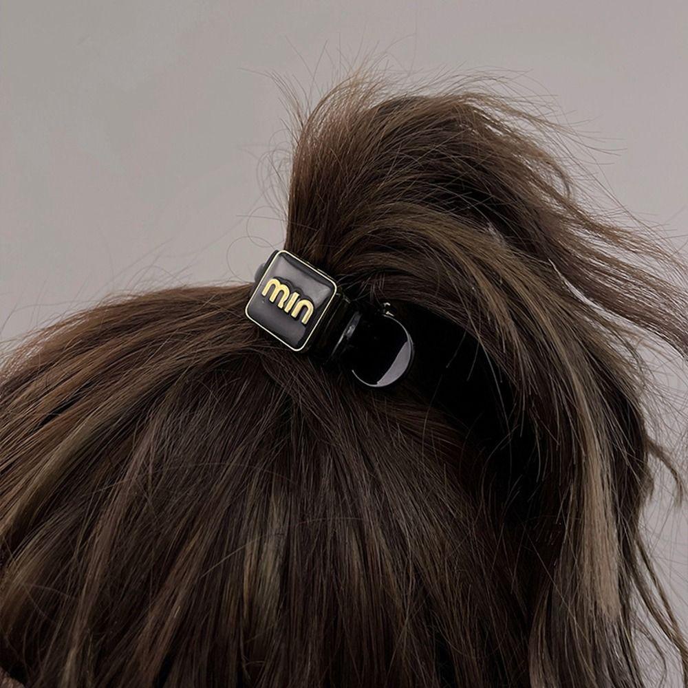 Agustinina Jepit Rambut Kreatif Huruf Manis Bentuk Geometris Grab Clip Untuk Hiasan Kepala Wanita