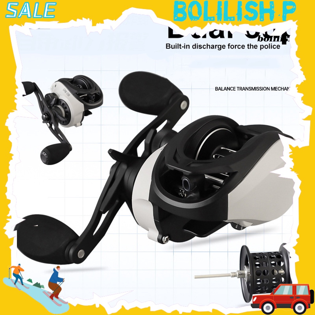 Bo-baitcast Reel ic Sistem Pengereman 6.5:1high Speed Low Profile Geser Halus10 Bearing Kiri/Kanan Tangan Air Asin Umpan Pancing Fishing Tackle