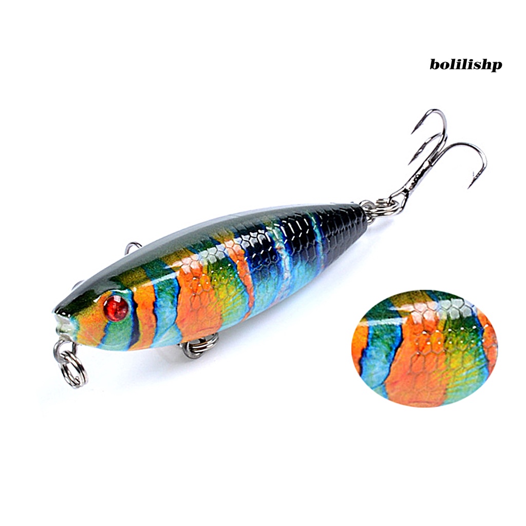 Bo-5.9cm/6.9g Umpan Pancing Realistis Tajam Kait Simulasi Tahan Korosi Warna Cerah Berwarna Gambar Reusable Sea Fishing Topwater Zigzag Pensil Umpan Keras Buatan