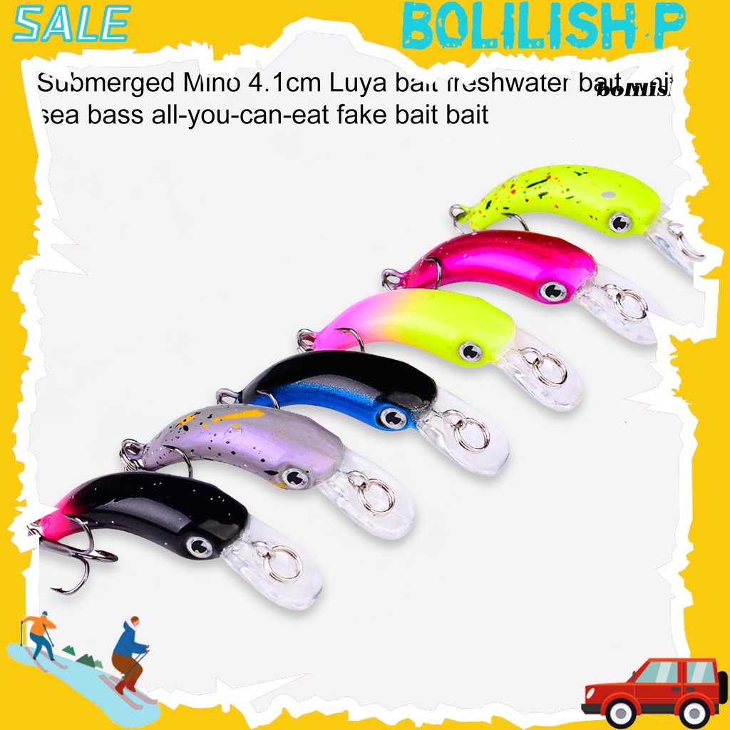 Bo-1.5g/4.1cm Tenggelam Mino Umpan 3D Mata Tajam Treble Hook Buatan Bertengger Memancing Umpan Umpan Untuk Pecinta Memancing