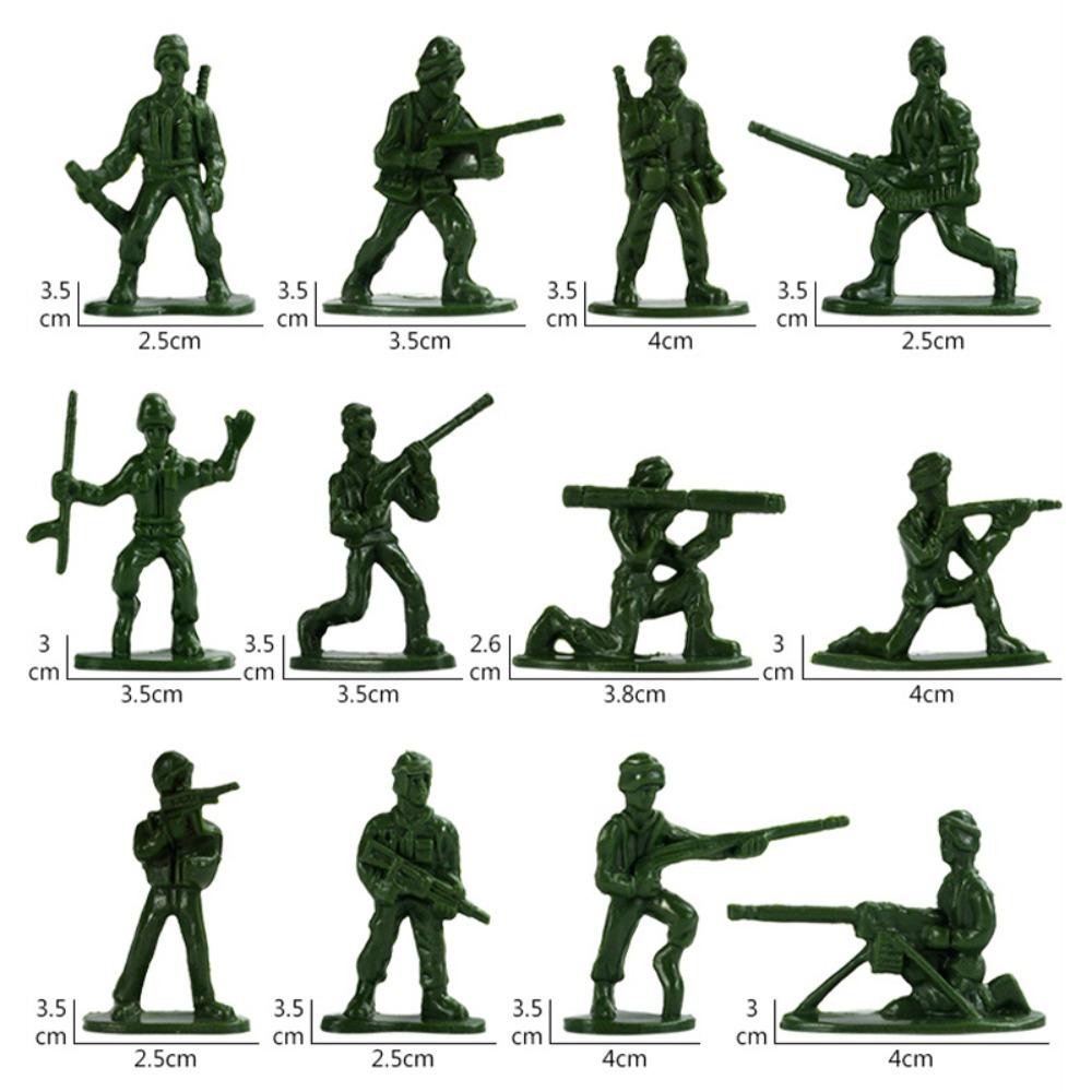 【 ELEGANT 】 Mini Soldiers Models Gadget 100Pcs Sandbox Game Mainan Anak Mainan Hadiah Model Playset