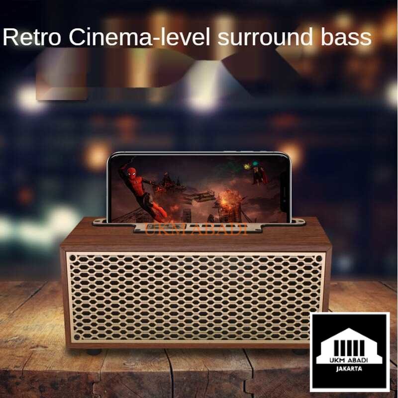 Speaker Portable Bluetooth Active Speaker Vintage Wood Luxury XM 5H