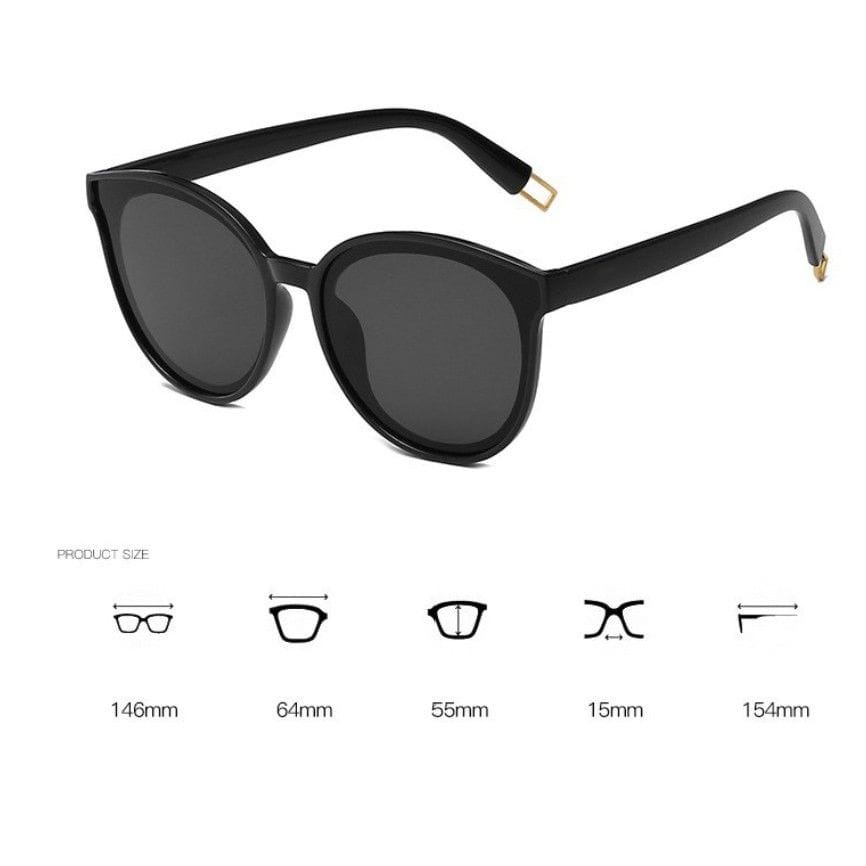 PA Kacamata Wanita Korean Design Retro Mata Kucing Kaca mata Hitam Wanita Sunglasses - KC021 (GM)