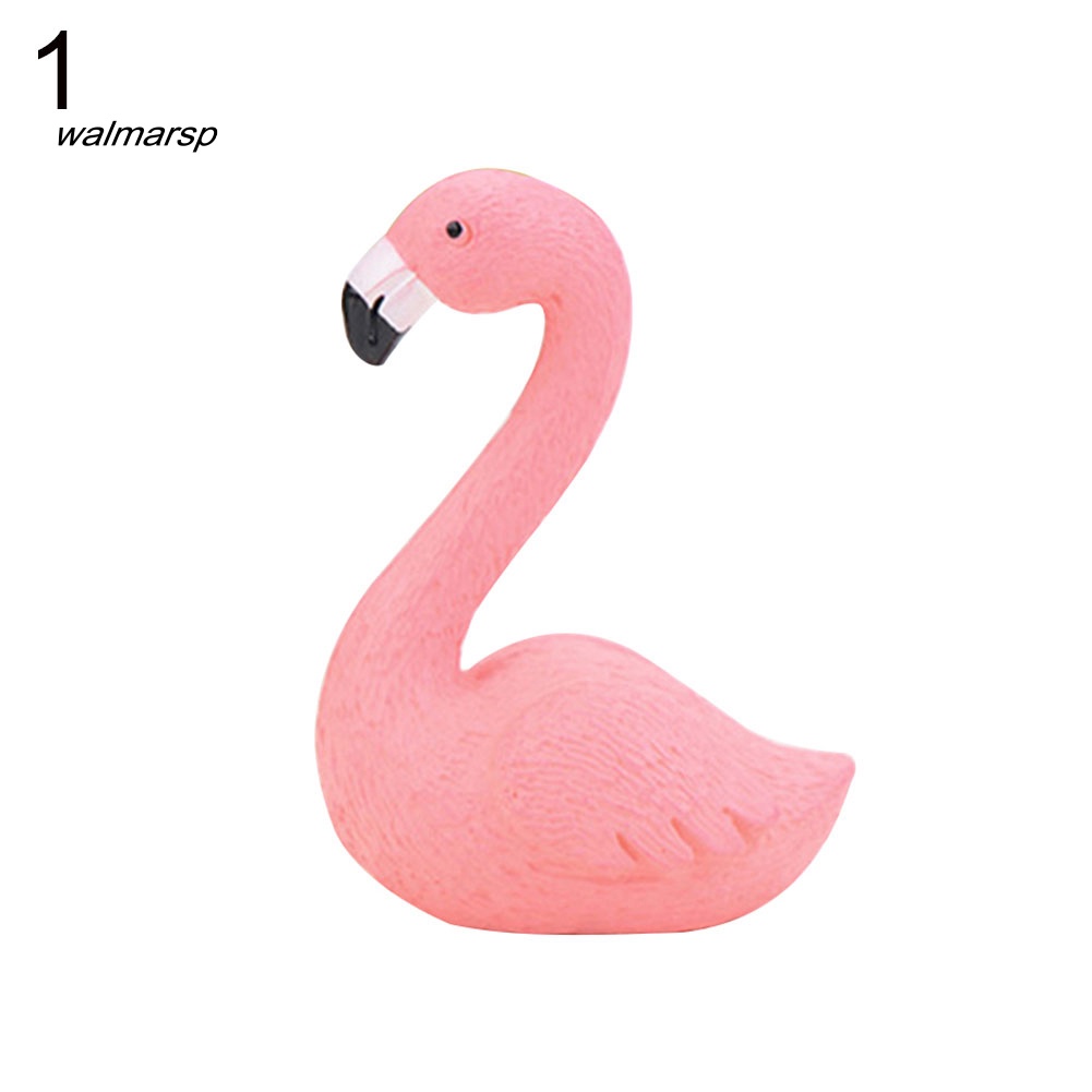 Lap Mini Flamingo Model Patung DIY Miniatur Pemandangan Taman Bonsai Ornamen Hadiah
