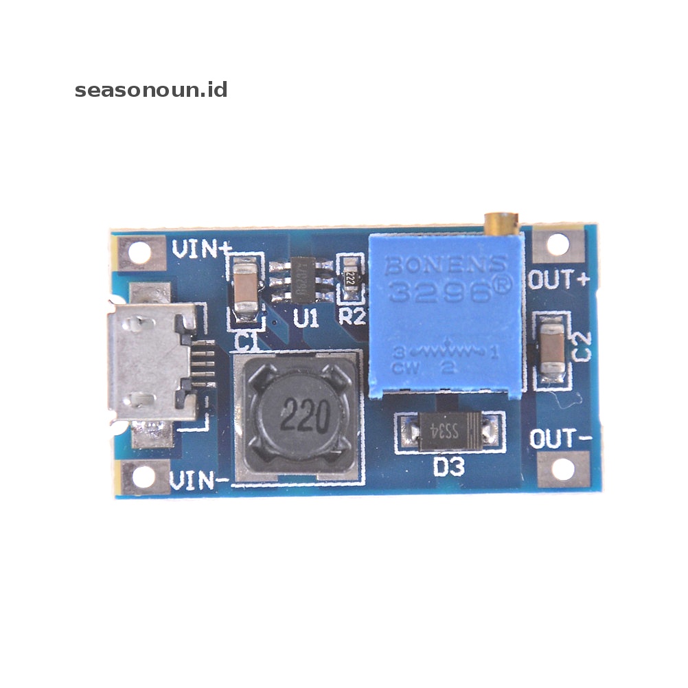 Seasonoun DC-DC Usb2~24V Ke5~28V 2A Boost Step Up Adjustable Regulator Power Module.