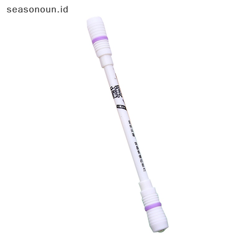 Seasonoun Dua Belas Rasi Bintang LED Flash Gel Pen Catharsis Dan Melepaskan Tekanan Gaming Spinning Pen Pemula Latihan Pena Siswa Belajar Alat Tulis Pena Air.
