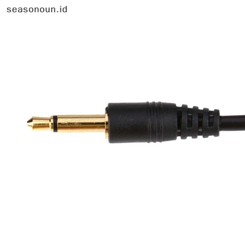 Seasonoun 3.5mm to Male PC Flash Sync Cable Screw Lock Untuk Trigger Lampu Studio.