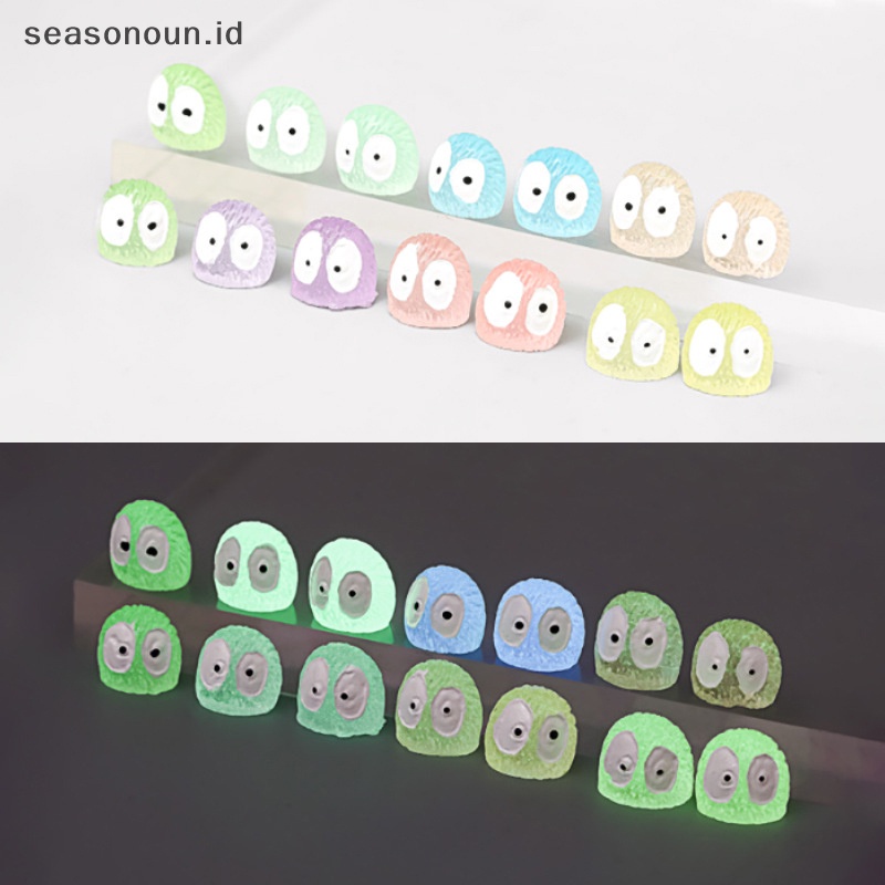 Seasonoun 10pcs Briket Mini Luminous Anti Karat Debu Sprite Micro Patung Hias Dekorasi.