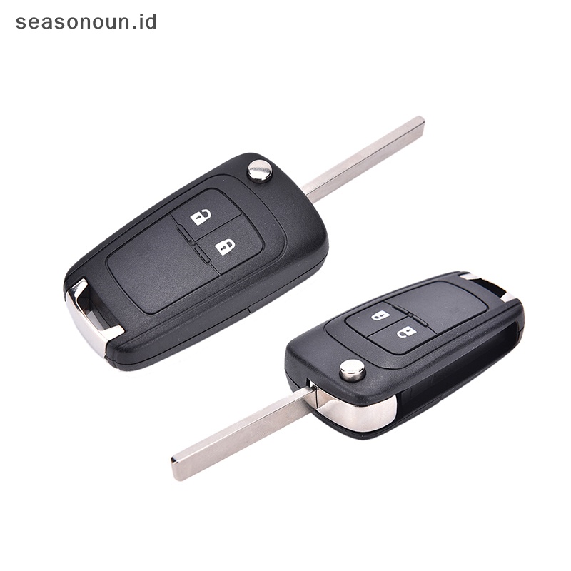 Seasonoun New 2tombol Flip Remote Key Case Shell Untuk Chevrolet Epica LOVA Spark.