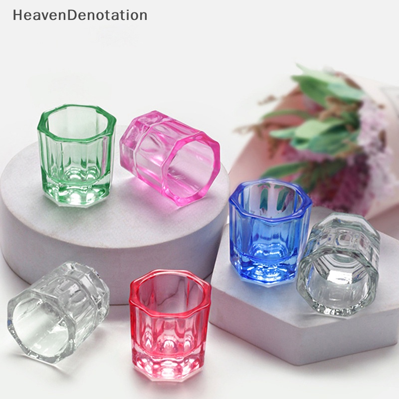 [HeavenDenotation] Gelas Kristal Acrylic Akrilik Bubuk Cair Gelas Paku Dappen Piring Tutup Mangkok Cup HDV