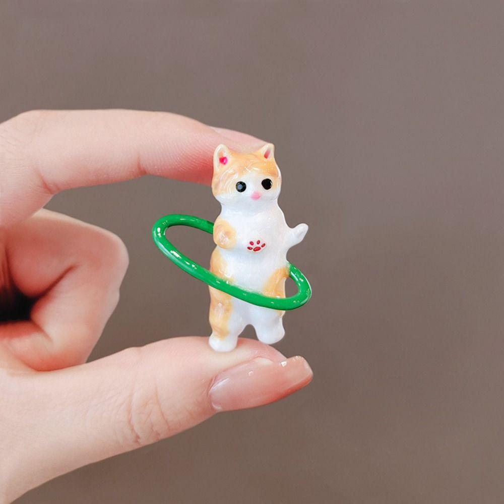 Needway  Enamel Lencana Hadiah Lucu Indah Kepribadian Kartun Paduan Baking Cat Hewan Pin