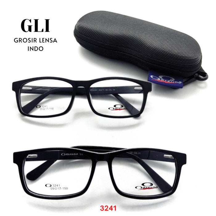 FRAME KACAMATA PRIA / WANITA ORIGINAL ORLANDO 3241 SIZE 59 LEBAR FRAME 152 mm