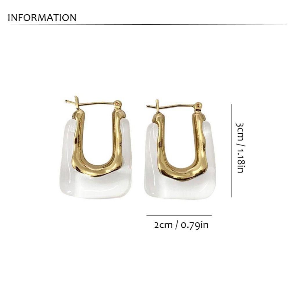 Mxbeauty Anting Wanita Trendi Elegan Indah Geometris Klasik Alloy Stud Earrings