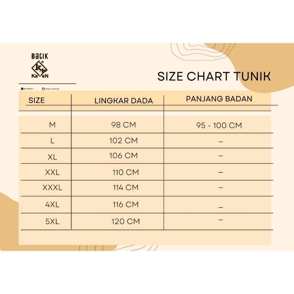 Winih Batiks - Batik Wanita Blouse Batik Tunik Batik Modern Ukuran (Dewasa) BN