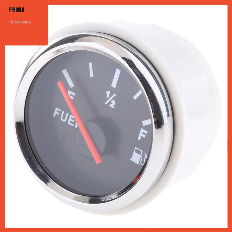 [Predolo] Waterproof Fuel Level Gauge Boat Marine Alat Ukur Level Tangki Bahan Bakar 52mm Putih