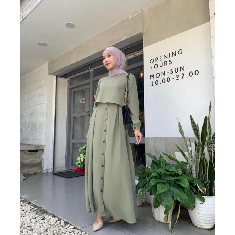 𝐏𝐆𝐌𝐓 • KIREI DRESS GAMIS CRINKLE AIRFLOW PREMIUM QUALITY BUSUI FRENDLY DAILY GAMIS