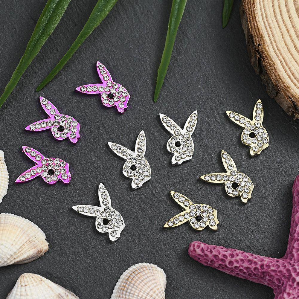 R-FLOWER 60pcs Bunny Diamond Nail Charms Kecantikan DIY Aksesoris Perhiasan Manicure Supply Rhinestones Dekorasi Nail Art