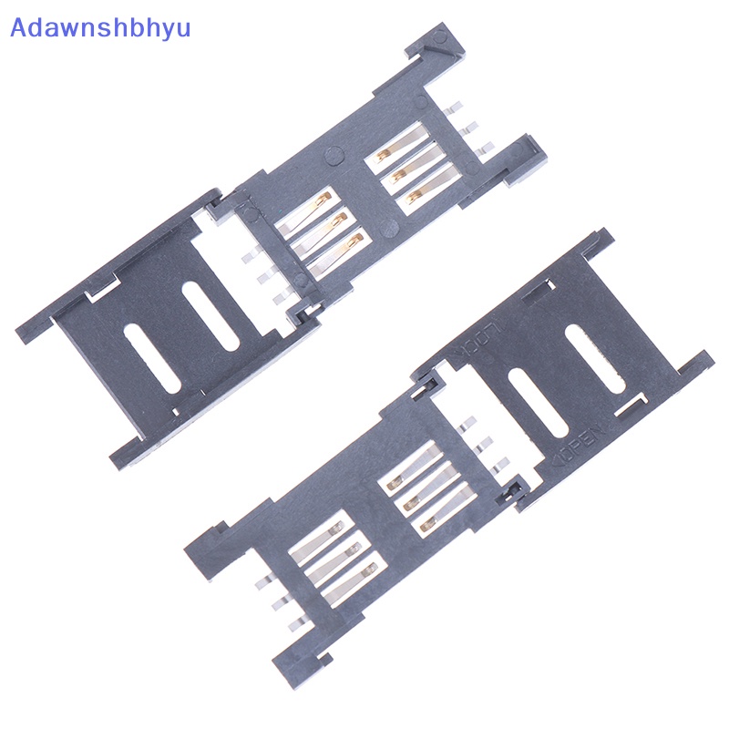 Adhyu 10PCS Holder SIM Card Soket Kartu 6PIN Konektor Slot SIM Card Untuk ID Telepon