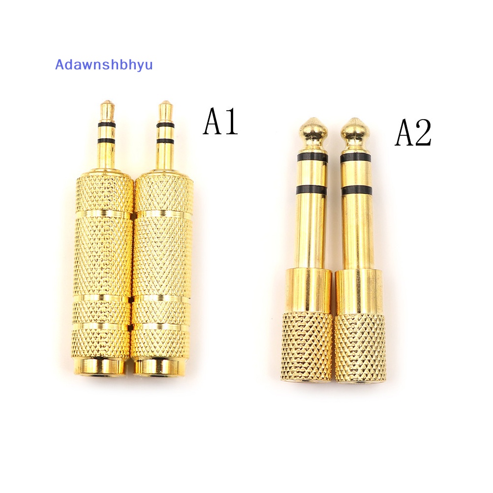 Adhyu 2Pcs Convertor Adapter Audio Stereo 6.35mm Ke 3.5mm Untuk Microphone Headphone ID