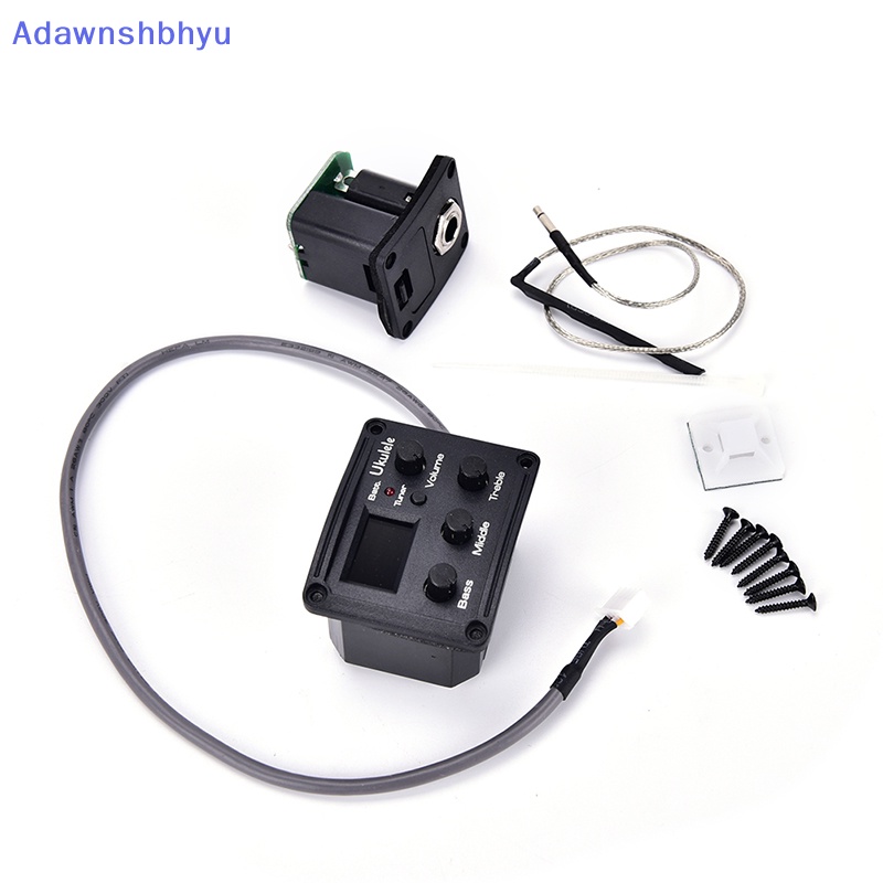 Adhyu Ukulele Ukelele Piezo Pickup Preamp 3-Band EQ Equalizer Sistem Tuner LCD Display ID