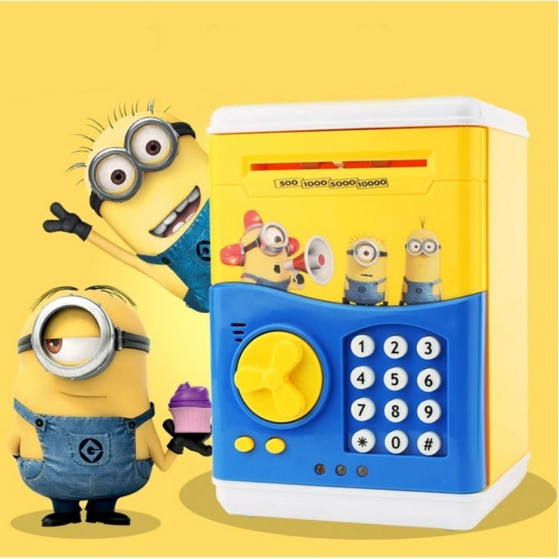 Mainan Anak Moneybox Karakter  Celengan Mesin Atm Edukasi Portable brangkas mini / mini box atm