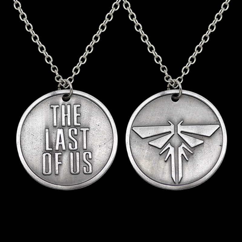 Hot Game The Last Of Us 2kalung Pria Wanita Firefly Logo Huruf Dogtag Joel Ellie Tess Liontin Vintage Retro Perhiasan