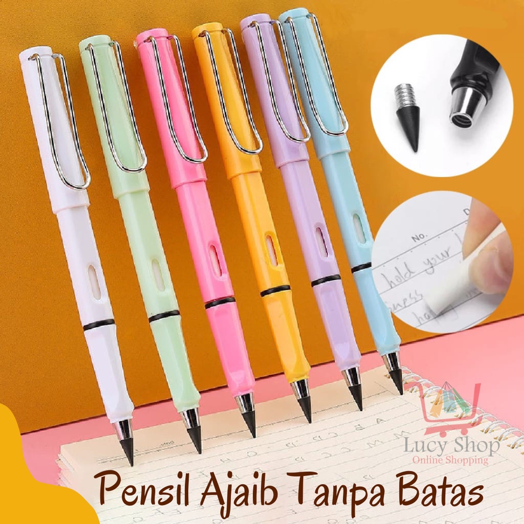 Pensil Eternal Ajaib Tanpa Batas No Sharpen Pencil Unlimited Premium Erasable