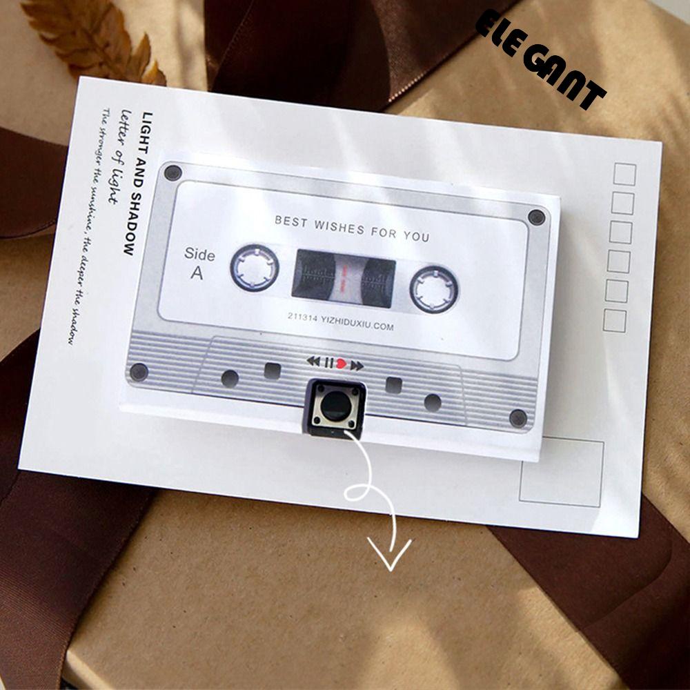 [Elegan] Diy Kartu Audio Hadiah Ulang Tahun Romantis Yang Dipersonalisasi Pengakuan Merekam Suara Anda Rekaman Kartu Ucapan Kaset Tape Cards