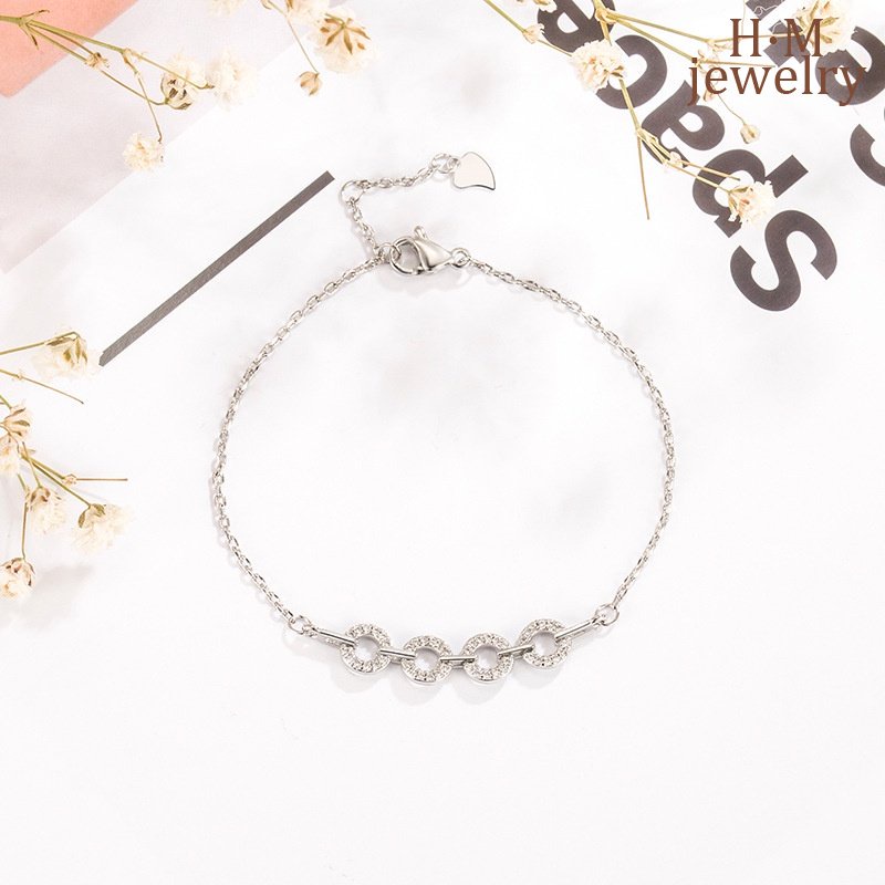 Ring Diamond Light Luxury and Simplicity Ins Style Bracelet Cold Style High-Grade Bracelet