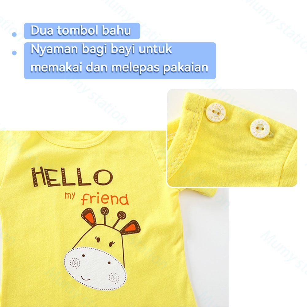 Mumystation 1-8Tahun Baju Kaos Anak Laki Laki Perempuan Lembut