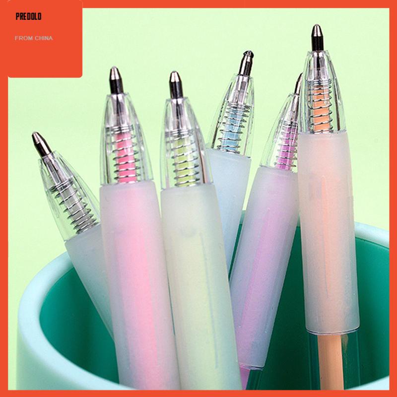 [Predolo] 6pcs Pen Jenis Press Cepat Kering Dengan Refill Dot Decorating