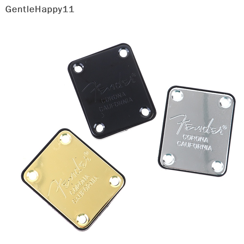 Gentlehappy Chrome Electric Guitar Neck Plate Plat Fix Papan Sambungan Leher Gitar Listrik id