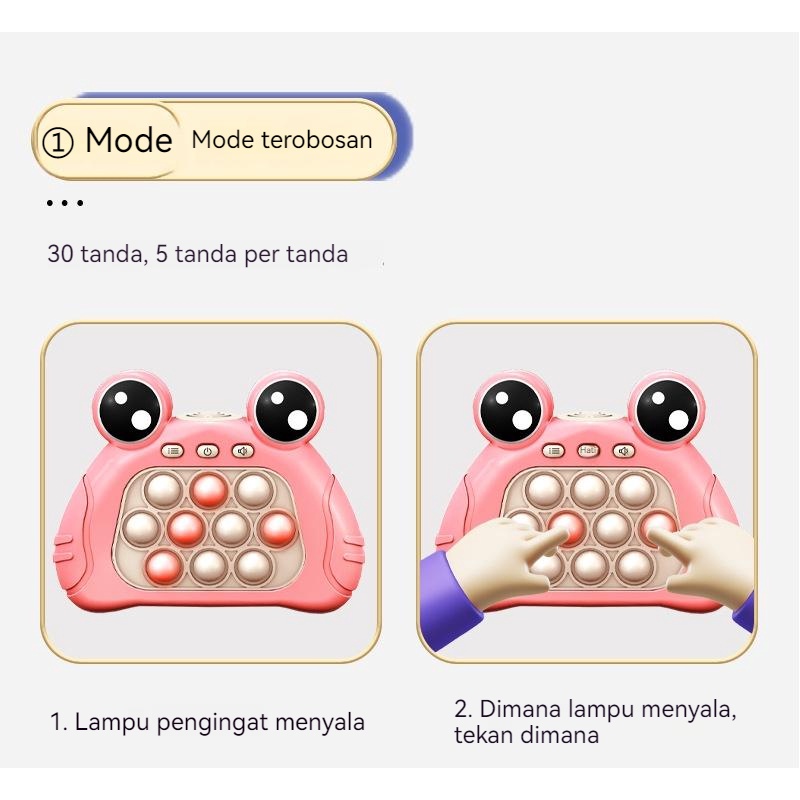 【Gratis Baterai 】Musik Pop it Press Bubble Game Mainan Dengan Cahaya Mendera A Mole Challenge Mainan Edukasi Mainan Pereda Stres Fidget Sensory Toy Untuk Anak Hadiah