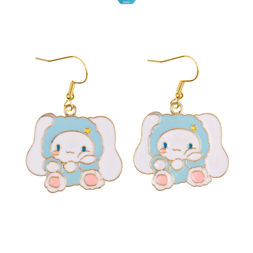 Kartun Hewan Enamel Logam Anting Liontin Kuromi My Melody HelloKitty Pochacco Cinnamoroll Earring Charm Pendant Anak Wanita Aksesoris [ZK]