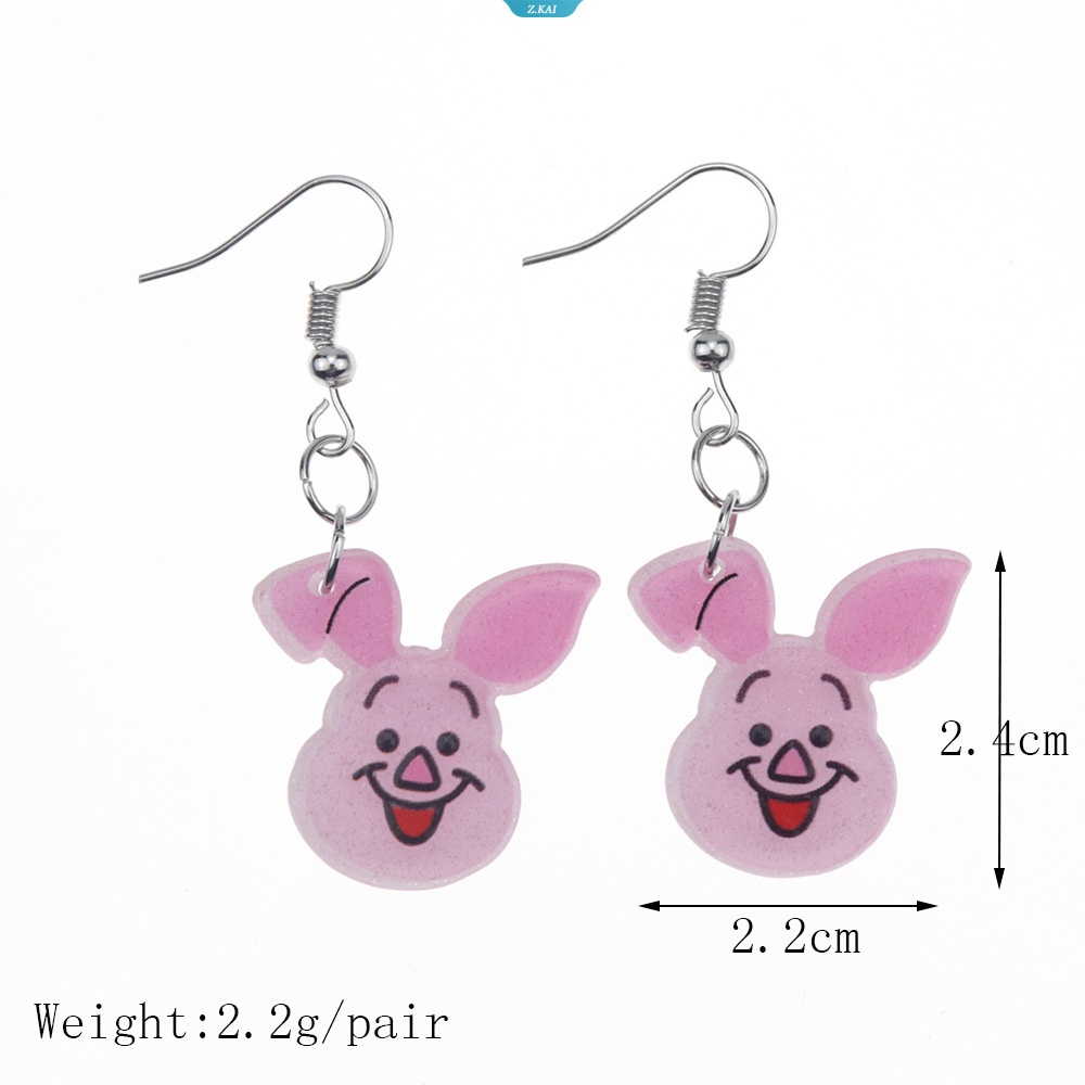 Hewan Kartun Lucu Gaya Kartun Acrylic Drop Epoxy Earrings Hewan Yang Indah Piggy HelloKitty Perhiasan Anting Resin [ZK]