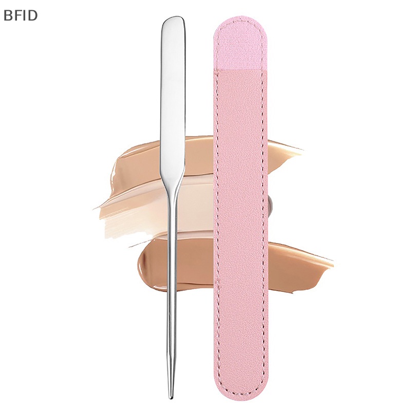 [BFID] Spatula Toner Makeup Dual Head Stainless Steel Mixing Stick Foundation Dengan Tas [ID]