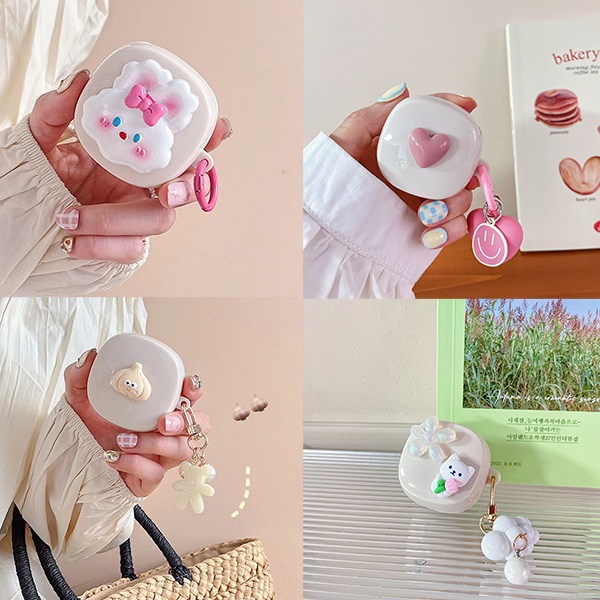 Earphone Case Korea Untuk Samsung Galaxy Buds Live/Buds Pro/Buds2/Buds2 Pro Case Lucu Earphone Cover Case Aksesoris