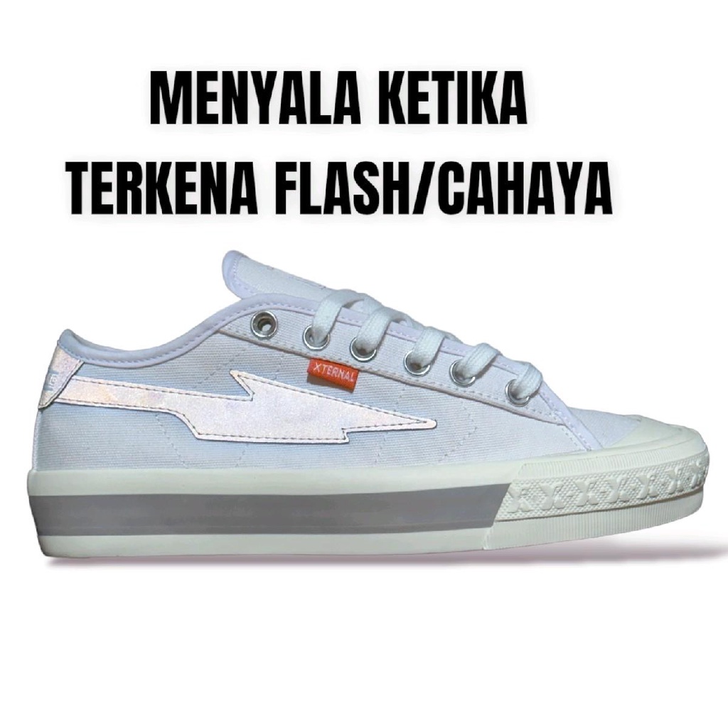 Sepatu Pria-Wanita002 XternalStepSure Mitterns Storm Low Black Reflective