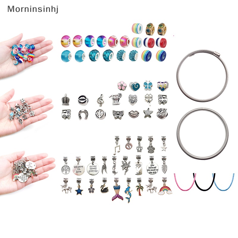 Mornin DIY Gelang Kit Untuk Hadiah Anak Unicorn Tas Handmade Beads Set Gadis Kalung Untuk Membuat Perhiasan id