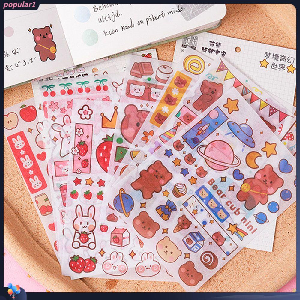 Populer Sticky Scrapbooking kids DIY Kawaii Planner Stiker