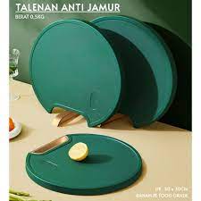 BOP TALENAN BULAT ANTI JAMUR 2IN1 / ALAS TATAKAN PEMOTONG DAGING IKAN BUAH SAYURAN ROTI 2 IN 1 / CUTTING BOARD ANTI BACTERIA + ANTI SLIP