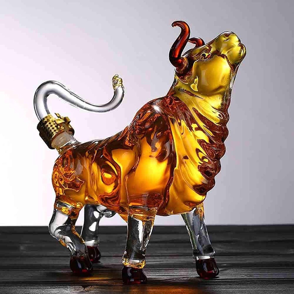 Whisky Decanter Bentuk Sapi 1000ml Untuk Rum Liquor Entertaining Tools Kitchen