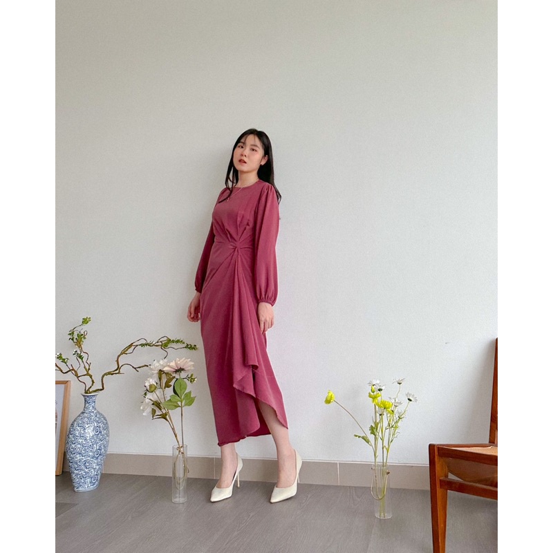 KANON - Lirica Twist Dress - Dress pesta hijab friendly