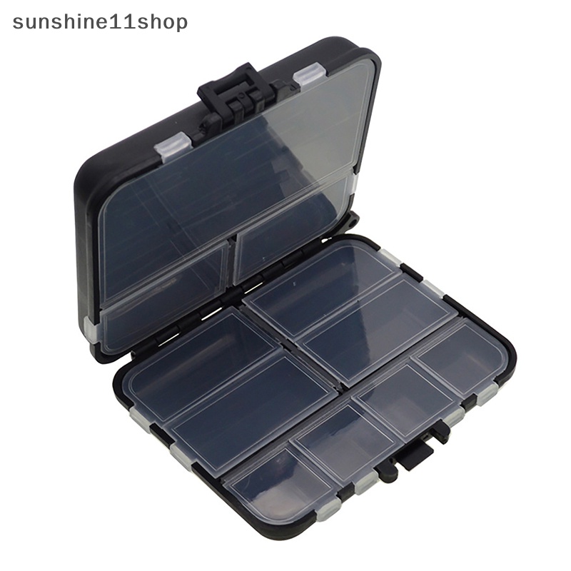 Sho Kotak Penyimpanan Umpan Pancing, Portable Dua Sisi Lure Hook Organizer, Mini Utility Lures Fishing Box N